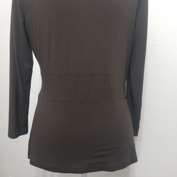 Ann Taylor LOFT Dark Brown Top - Picture 9 of 16